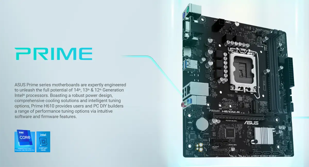 Asus PRIME H610M-R LGA1700 micro-ATX Motherboard Price in Bangladesh Asus PRIME H610M-R LGA1700 micro-ATX Motherboard Price in Bangladesh