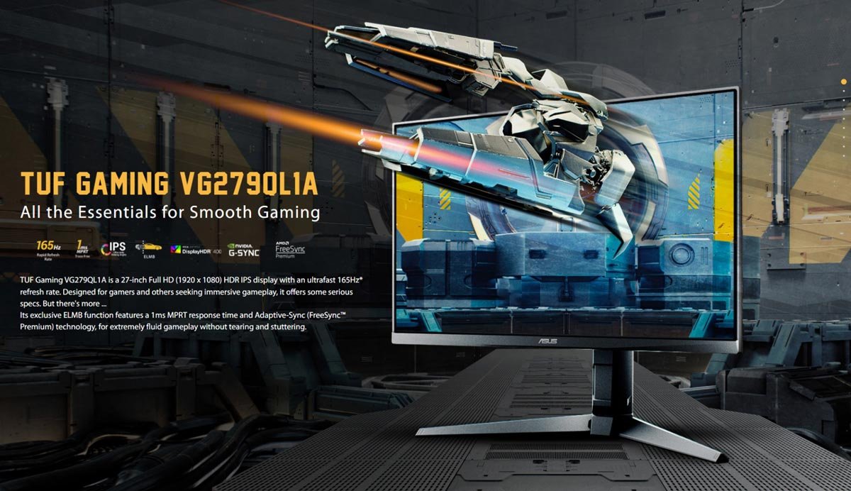 ASUS TUF Gaming VG279QL1A 27-inch Full HD 165Hz 1ms HDR Gaming Monitor Price in Bangladesh