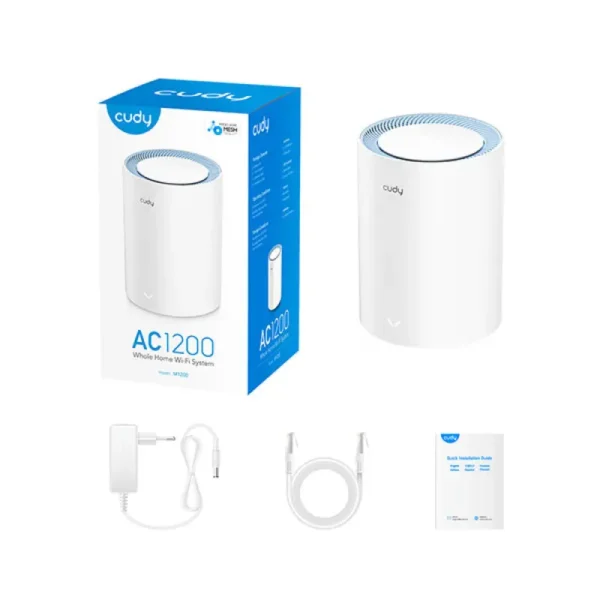 CUDY M1200 1-pack AC1200 Dual Band Whole Home Wi-Fi Mesh Router