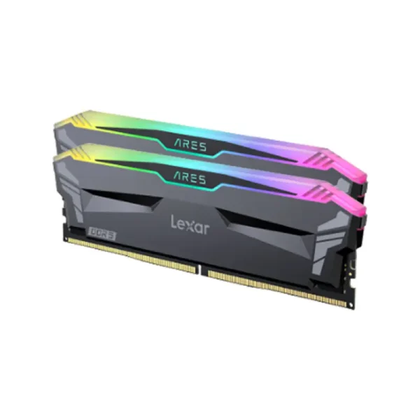 Lexar Ares 16GB (16X2) DDR5 6000MHz CL30 RGB Desktop RAM - (Dual Kit) - LD5BU016G-R6000GDLA