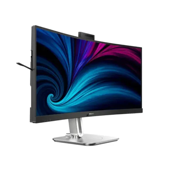 PHILIPS 34B2U6603CH 34-inch 120Hz UltraWide QHD Curved Business Monitor with Thunderbolt 4, Pop-up Webcam, Smart KVM