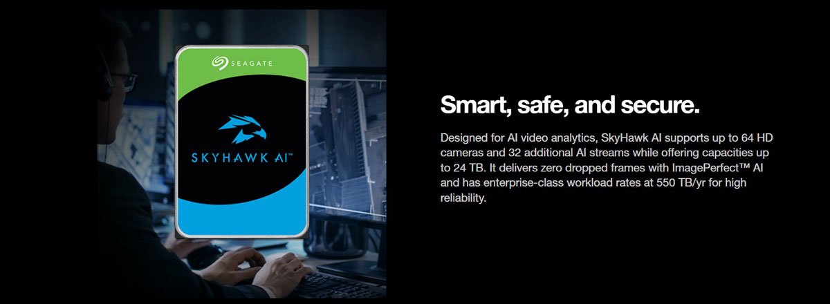 Seagate SkyHawk AI 12TB 3.5" Sata 6Gb/s Surveillance HDD - ST12000VE001 Price in Bangladesh