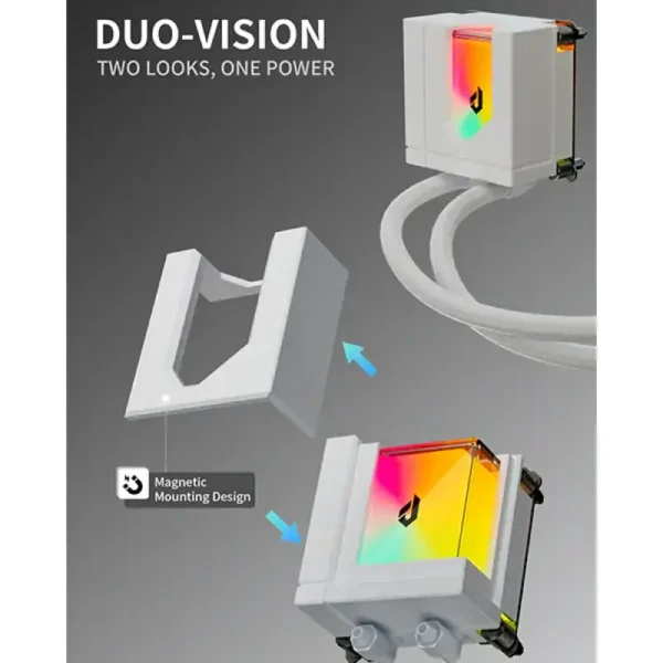 upHere E240TC 240mm AIO Liquid CPU Cooler - White