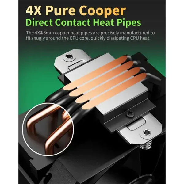 upHere UP1K4 CPU Air Cooler - Black